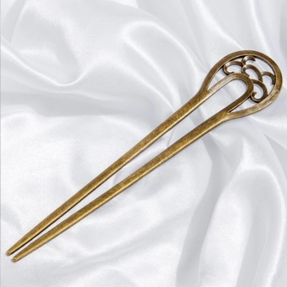 Bronze Vintage Metal hair pin/ stick